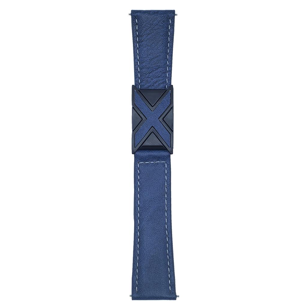 Genuine Leather Watch Band For Huawei Watch GT 5 46mm Universal 22mm Strap with Magnetic Clasp X-Buckle