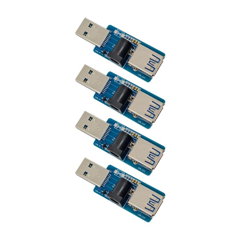USB Power Splitter Enhancement Module USB 5V and External 55x21 5V Power Supply MOS Circuit Power Enhancement Board
