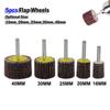 5pcs 16-40mm 80Grit Sanding Flap Wheel Disc Abrasive Grinding Wheel Sandpaper Abrasive Tool Accessories For Electric Drill