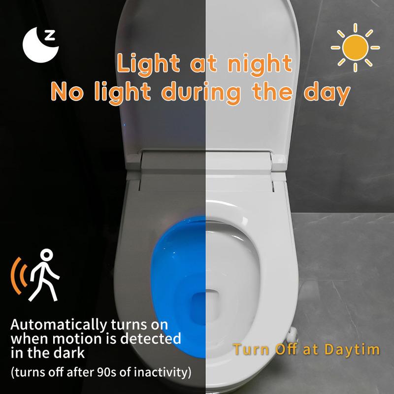 Smart Lighting Toilet Lights Smart Motion Sensor 16 Colors for Any Toilet Toilet Hanging Ambient Lights Nightlights Mushroom