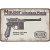 Ретро жестяная табличка Mauser C96 1930 года, 8x12 дюймов, Винтажная немецкая пистолетная металлическая табличка, Декор для бара, Подарок для мужчин