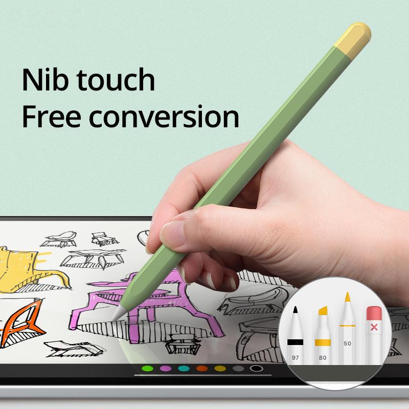 Мягкий силиконовый чехол для Apple Pencil 2 2nd, чехол-карандаш для планшета, сенсорный стилус, защитный чехол, портативный чехол