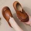Genuine Leather Women's Casual Countertop Loafers Comfortable Work Business Shoes Women's Flat Shoes Leather Anti-slip Shoes  Walking Shoes