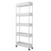 AYO Kitchen Wagon Gap Storage Slim 13cm 18cm 22cm Storage Rack Storage Cart with Casters Stylish Plastic Bottles Accessories Kitchen Washroom Next To