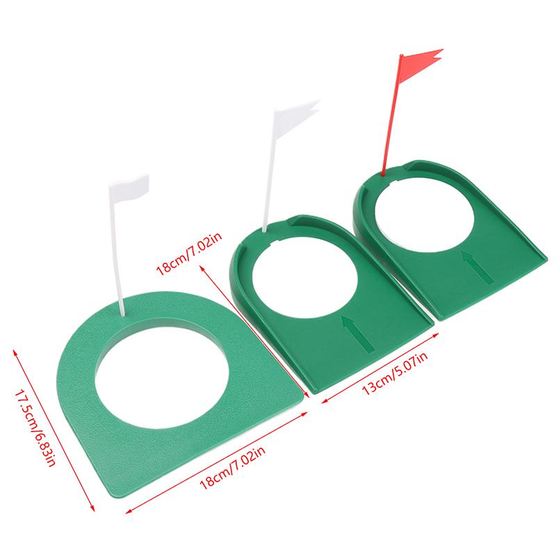 Тренажер для гольфа в помещении с лункой, паттер с флагом, тренировочное приспособление для игры на лужайке, домашнее учебное приспособление для игры во дворе, регулируемое отверстие