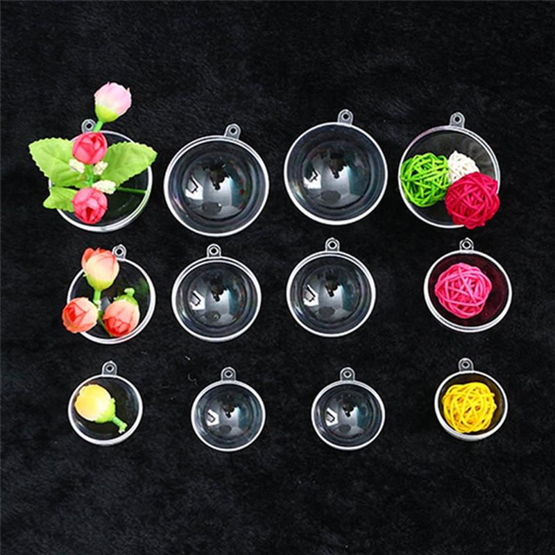 Прозрачный Открытый Пластиковый Рождественский Декор Мяч Безделушка Орнамент Подарочная Коробка