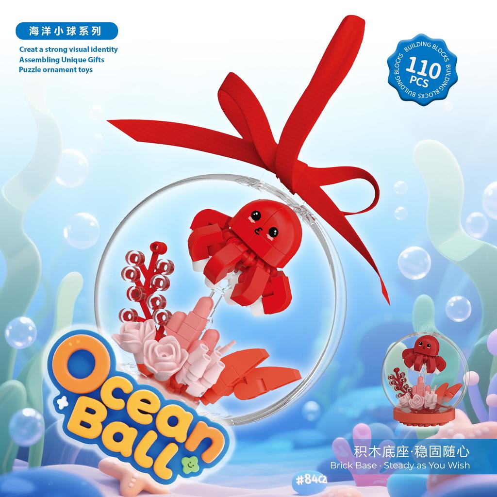 Новые продукты Океанские шары Строительные блоки Сборные игрушки Микроблоки Модели животных Развивающие игрушки Настольное, Подвесное украшение