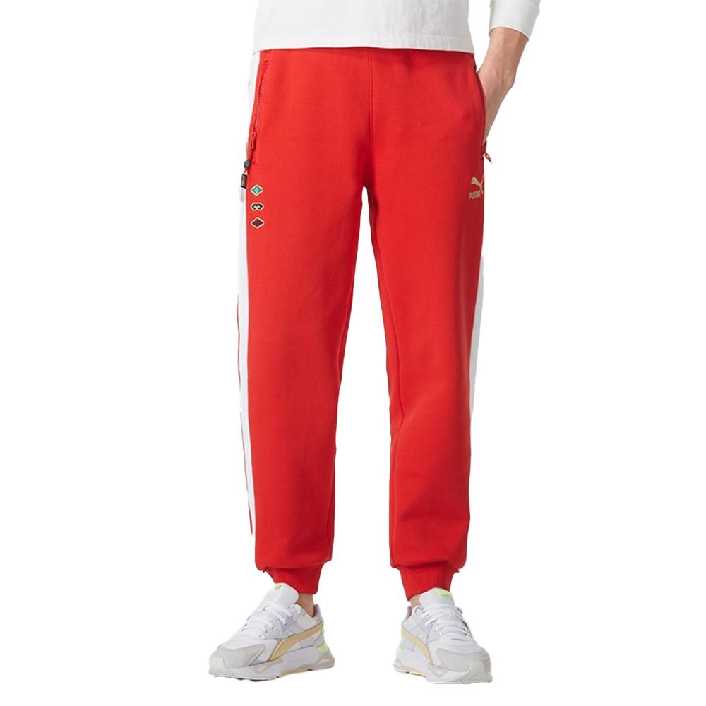 Puma Cny Dragon Year Series Color Block эластичный пояс бег фитнес тренировочные трикотажные брюки унисекс брюки красные 625835-11