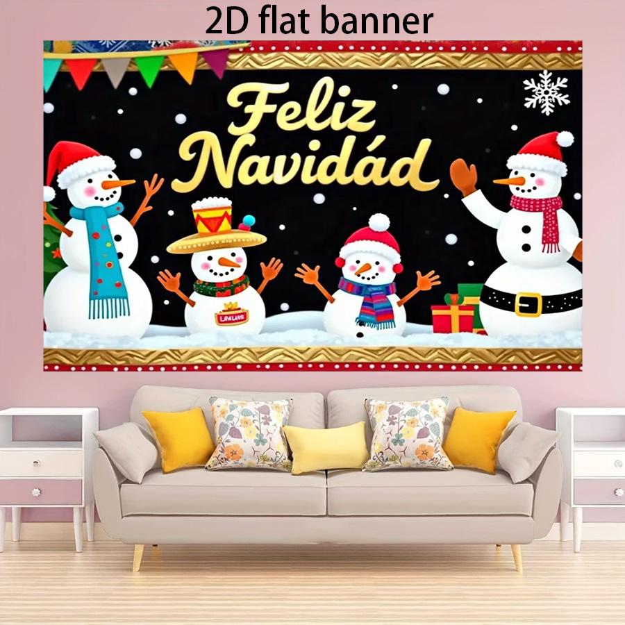 1 шт. Веселого Рождества Снеговик Фон Стена Украшение "Feliz Navidad" Фото Реквизит Рождественский Сюрприз Подарок