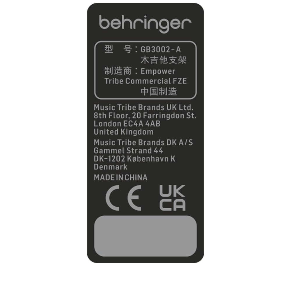 Подставка Behringer для акустической гитары легкая складная прочная конструкция ЧЕРНАЯ GB3002-A