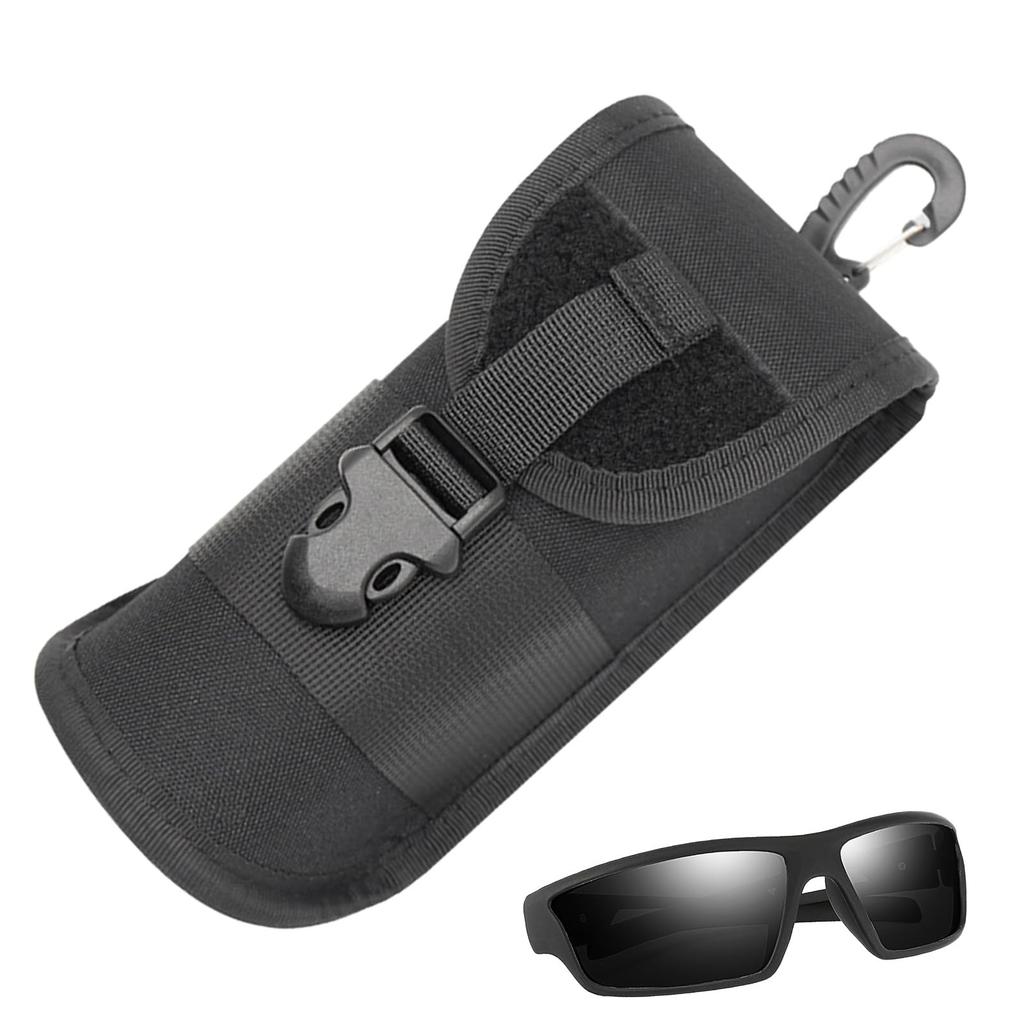 Alpha Depot Military Eyeglass Airsoft MOLLE Sunglasses Nylon Eyeglass Pouch with Lightweight Tactical Case for Outdoor Use Case, Compatible, Storage,