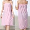 Microfiber Bath Dress Quick Absorbent Quick-Drying Anti-slip Adjustable Bust Sleeveless Press Button