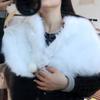 Faux Fur Plush Shawl Ticken Warm Rabbit Fur Scarves Soft Cloak Wedding Faux Fur Shawl  Lady