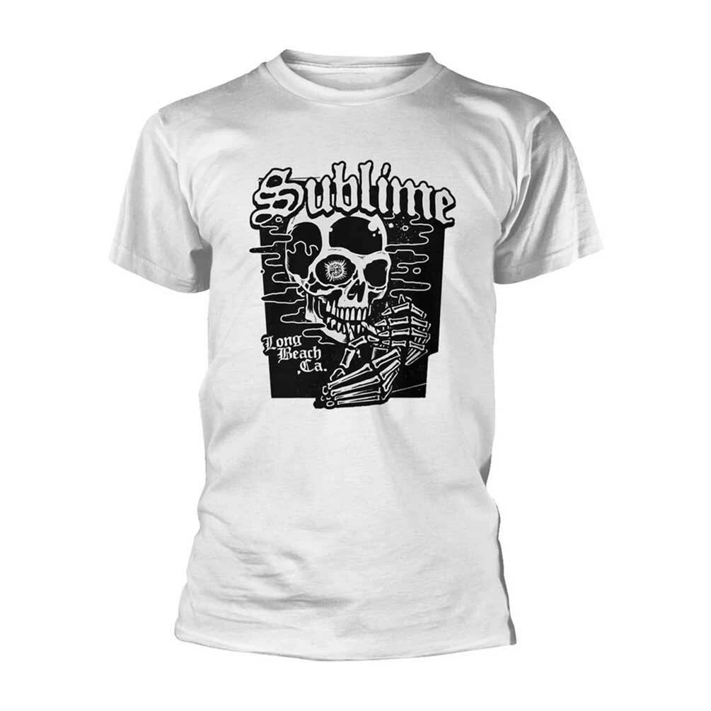 Sublime 'Black Skull' 100% Cotton T-shirt Mens Tees Top - NEW