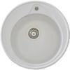 Встраиваемая мойка RONDA из SMC WHITE PLAIN - 17, 1 чаша, габариты. Ø 49 см, опорожнение вручную