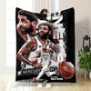 "Basketball Star Poster-Themed Non-Slip Warm Quilt" Flannel Blanket for Bedroom, Living Room, Sofa, and Nap.