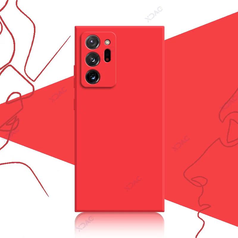 Милые модные чехлы для Samsung Galaxy Note 9 10 20 Plus Ultra SamsungNote20Ultra 5G 360 Soft Square Liquid Silicone Shield