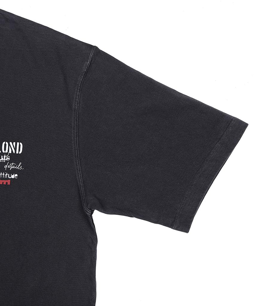 BLACKBLOND Vividi Vintage Clash Pigment Short Sleeve T-Shirt (Vintage Black)
