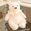 Bear with Bib Plush Doll Pillow Soft and Comfortable Stuffed Animals Holiday Gift Send Friend and Family Bedroom Decor