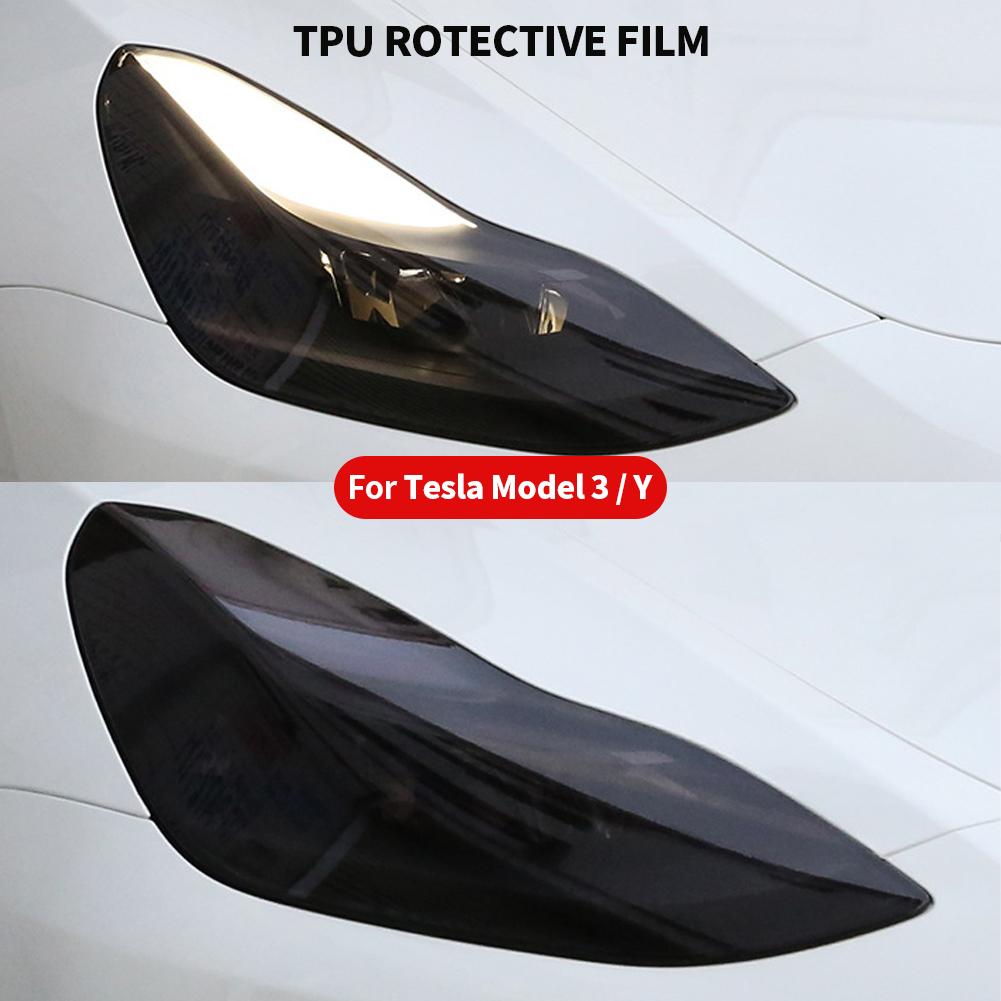 Для Tesla Model 3 YSX TPU Черная фара Задний фонарь Противотуманная фара Защитная пленка Фара Задний фонарь Изменение цвета
