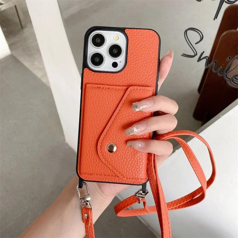 Кошелек с держателем для карт, наплечный чехол для телефона для iPhone 13 12 Mini 16E 16 15 Plus 14 11 Pro Max, защитный чехол из искусственной кожи