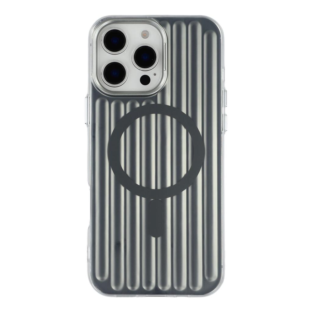 For iPhone 15 Pro Max Case Compatible with MagSafe Luggage Texture IMD TPU Phone Back Cover