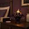 Vintage Style Table Lamp Witch Hat Lamp, Stained LED Light, Halloween with Warm Glow, Gothic Reading Nook Decor Night Light for Bedroom Mantel