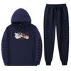 Naruto Kakashi Hooded Fleece Sweatshirt Set Unisex Casual Winter Outfit Long Sleeve Tracksuit