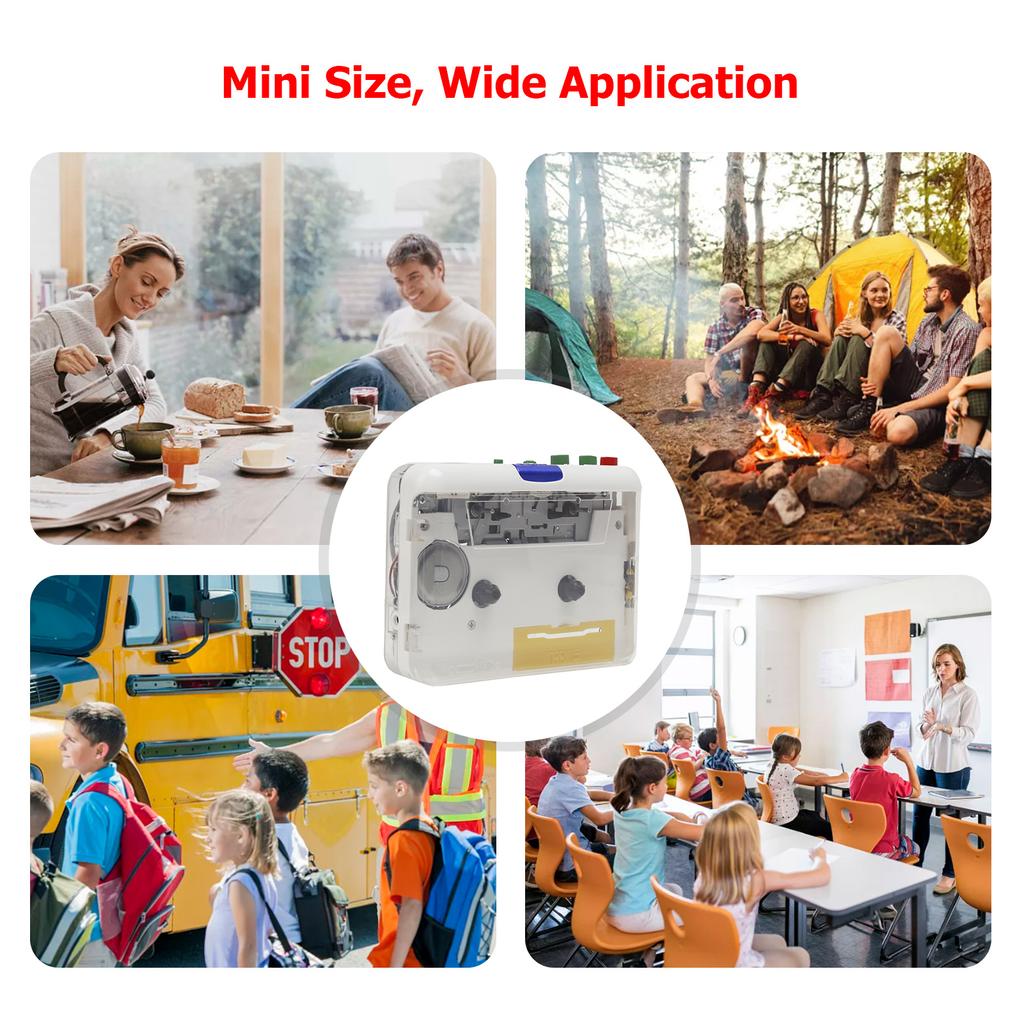 TON010S Портативная кассета в MP3-плеер, мини-USB-плеер, MP3-конвертер с входом AUX 3,5 мм