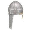 VidaXL Antique Crusader Knight Helmet for LARP Silver Steel