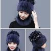 Rex Rabbit Fur Hat Autumn and Winter Fur Hat Tassel Woolen Hat Thick Warm Ear Protection Fur Hat