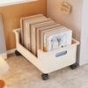Multipurpose Desktop Storage Basket Movable Storage Container Wheeled Book Box  Stationery Storage