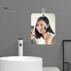 Bathroom Hanging Mirror with Adhesive Hook Anti-fog Clear Rectangle Unbreakable Travel Portable Women Makeup Men Shaving Handheld Vanity Mirror