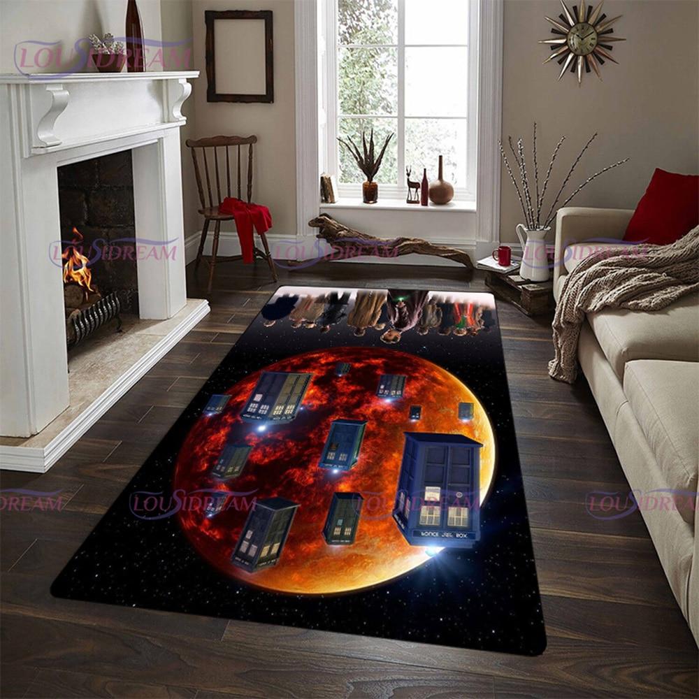 Тайный доктор. Коврик из серии «Доктор ТВ» для спальни, 3D ТАРДИС с принтом, большой ковер для зала, напольный ковер для гостиной, ковер для комнаты, декор