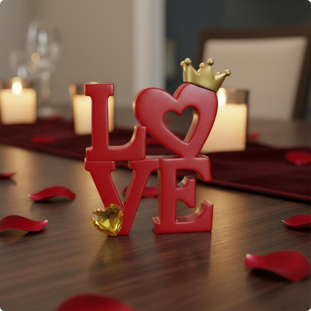 Статуэтка LOVE Подарок на помолвку Сердечное украшение Ко Дню святого Валентина для пар, влюбленных