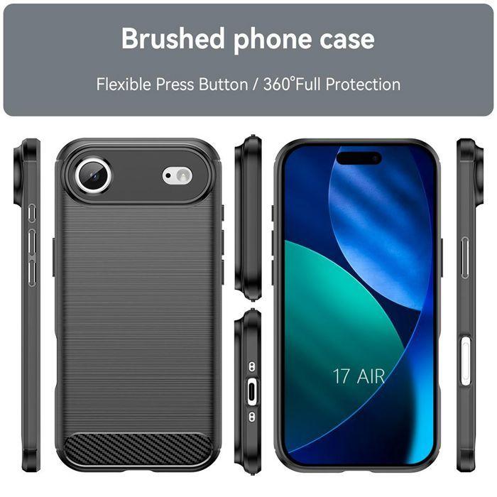 Protective Case - BOOLING - for iPhone Air - Carbon Fiber Effect - Shockproof - Anti-Scratch