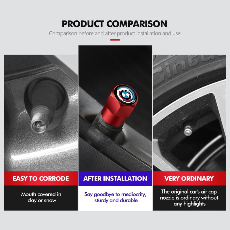 Car Wheel Tire Valve Cap Dustproof Protector Cover Personalized Decoration For BMW X3 X5 M5 M3 E46 E90 E60 F10 E39 F30 E36 G30 g1