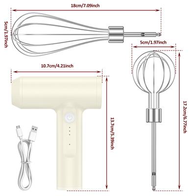 Беспроводной электрический ручной миксер, 3 скорости, портативный, USB-зарядка, маленький миксер для теста, яиц и сливок, кухонные гаджеты