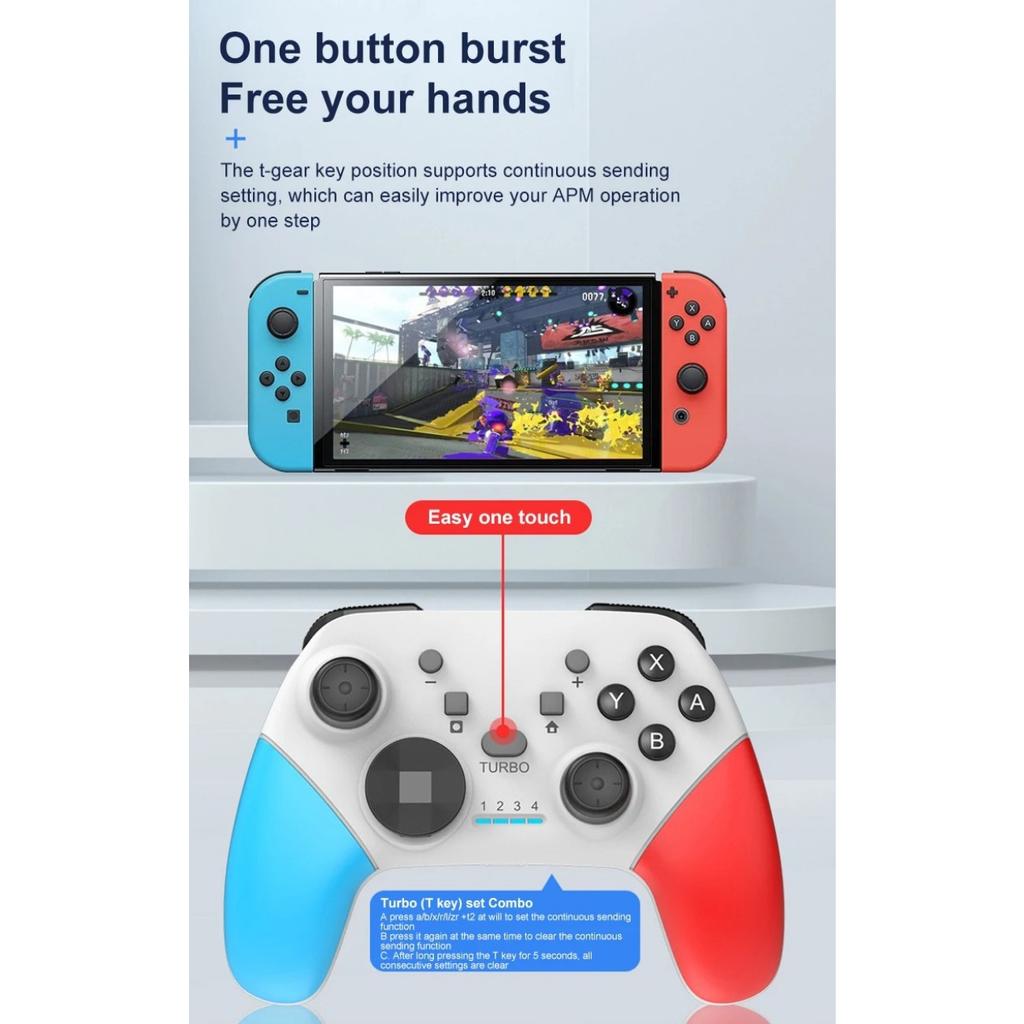 S01 Bluetooth-совместимый игровой контроллер беспроводной геймпад с мотором 6-осевой Nintendo Switch Android ПК