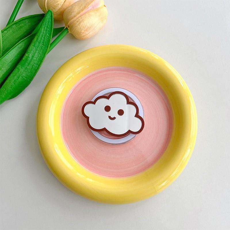 Cloud Mirror Mobile Phone Airbag Holder Magnetic Suction Stretchable Cute Portable Niche Makeup Desktop Watching Drama