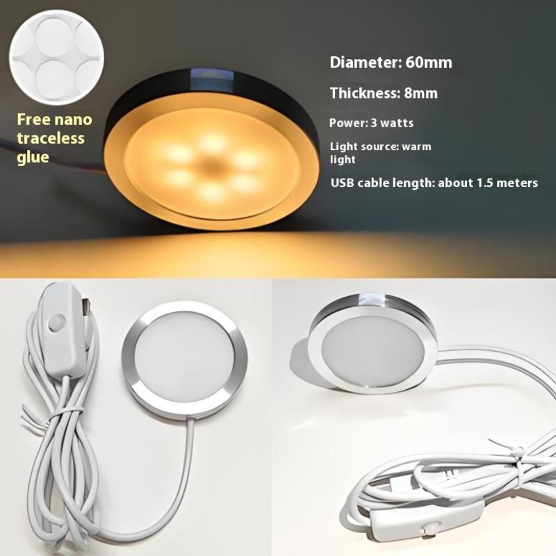 USB Круглая Ультратонкая Лампа из Алюминиевого Сплава 5 В Аксессуары для 3D-принтера Светодиодные Детали DIY Модель Теплый Белый/Многоцветный