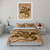 Golden three-headed dragon. Bedding sets Duvet cover sets Duvet covers Pillowcases(1 * Duvet Cover 2 * Pillowcases without duvet insert)