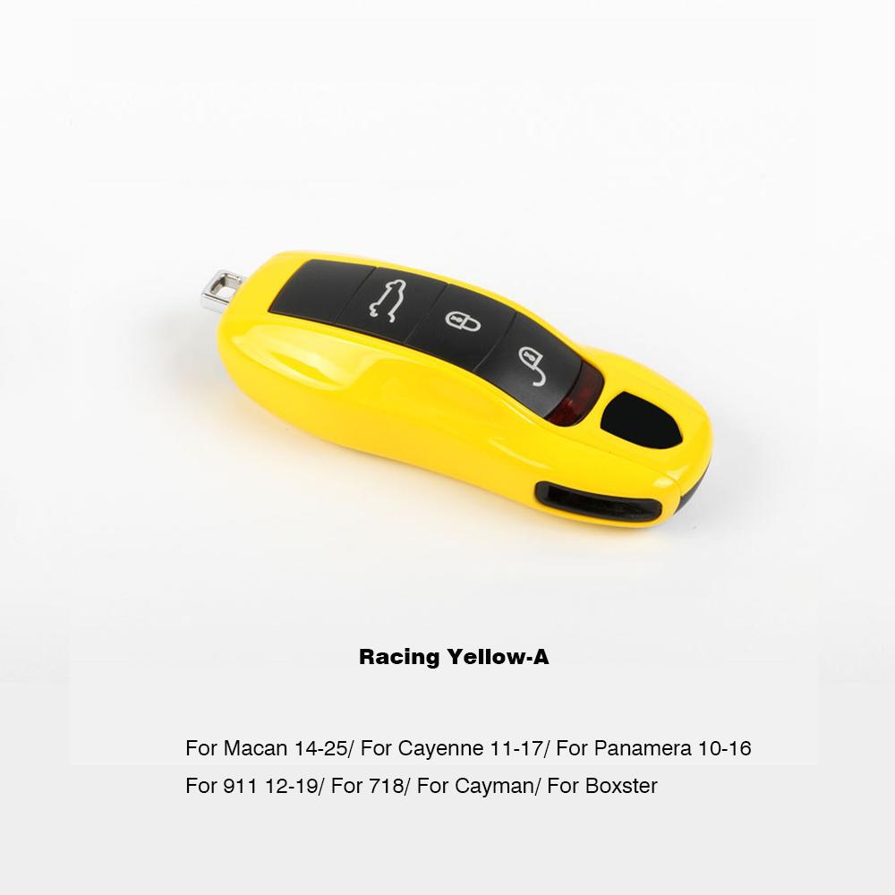 UZAI1 For Porsche Panamera Cayenne Macan 718 Cayman Boxster 911 Taycan Car 92 Personalized Key Case Protective Shell Remote Fob Cover