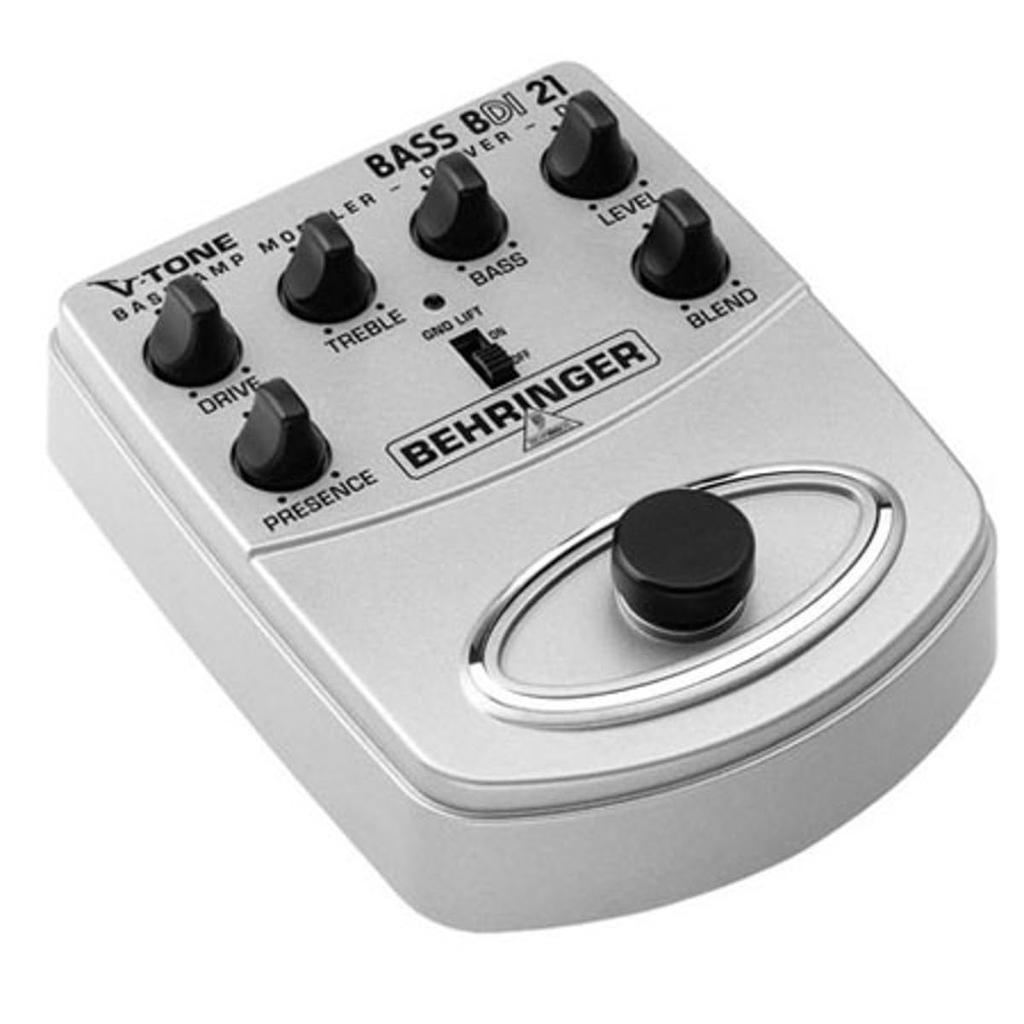 Behringer Bass Effects Pedal Preamp Direct Box BASS DRIVER DI BDI21 V-TONE