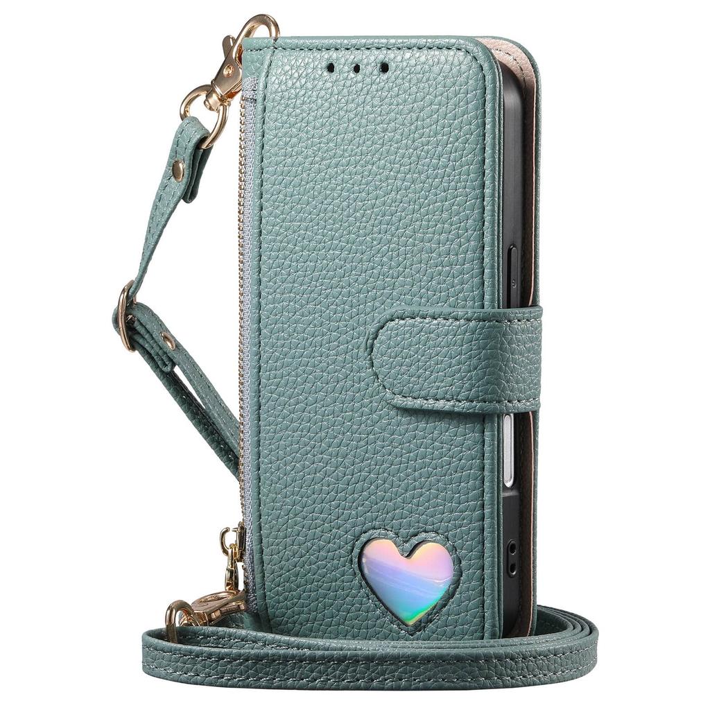 Для Samsung Galaxy A37 A36 A35 A32 A26 A25 A17 A16 A15 A14 A13 Чехол-бумажник - Кошелек на молнии с 3 слотами для карт, подставкой и ремешком на запястье