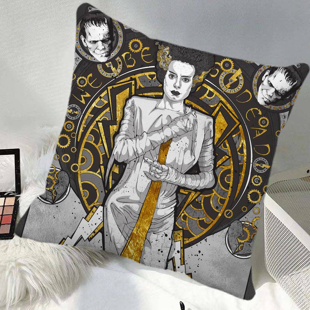 Frankenstein Movie Pillow Case Square Pillow Bedroom Sofa Leisure Comfort Cushion Car Home Decoration