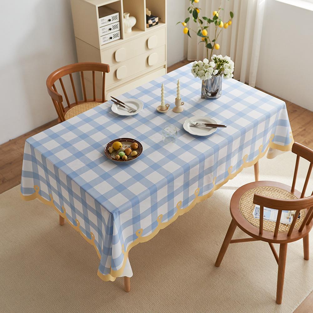 Waterproof Special-Shaped Tablecloth, Anti-Scalding Table Mat, Hemp Fabric Tablecloth, Light Luxury, High-End Coffee Table Cover