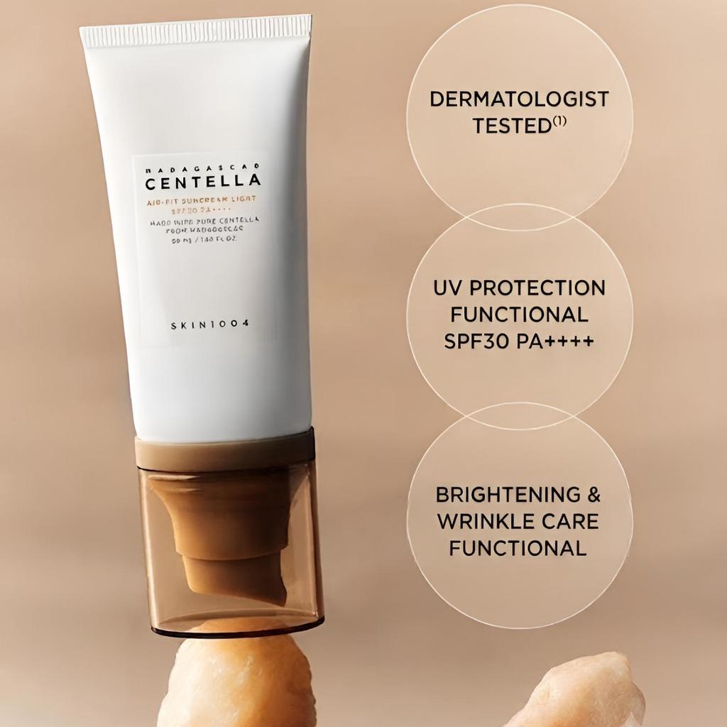 Skin1004 Солнцезащитный крем Madagascar Centella Air-Fit Light SPF30 PA++++ 50 мл Минеральный солнцезащитный крем