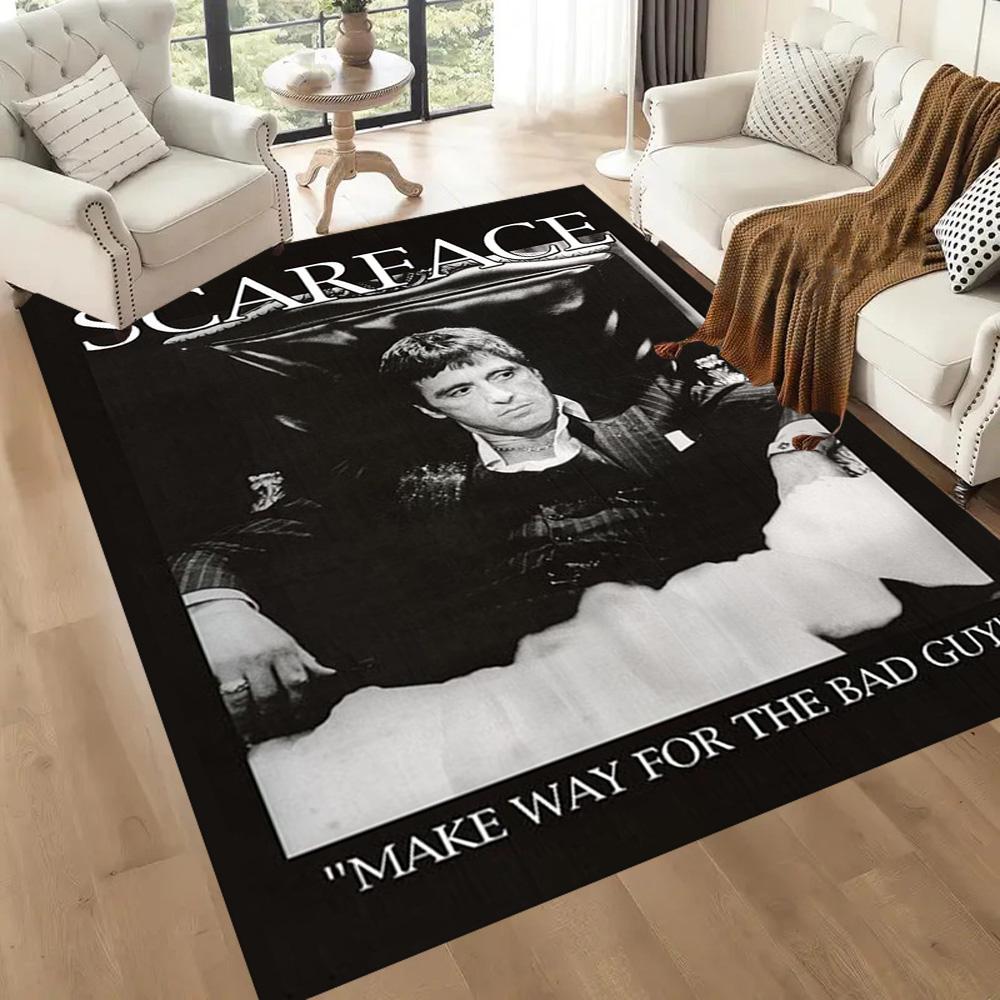 Scarface Style Square rugs are a great choice for living rooms, bedrooms, home décor, and as gifts.