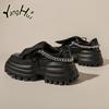 Маленькие кожаные туфли, модные, крутые, 2024, новые, толстые, подошва, туфли-лодочки, аксессуары с цепочкой, ретро, универсальные, одинарные туфли, женские, осень